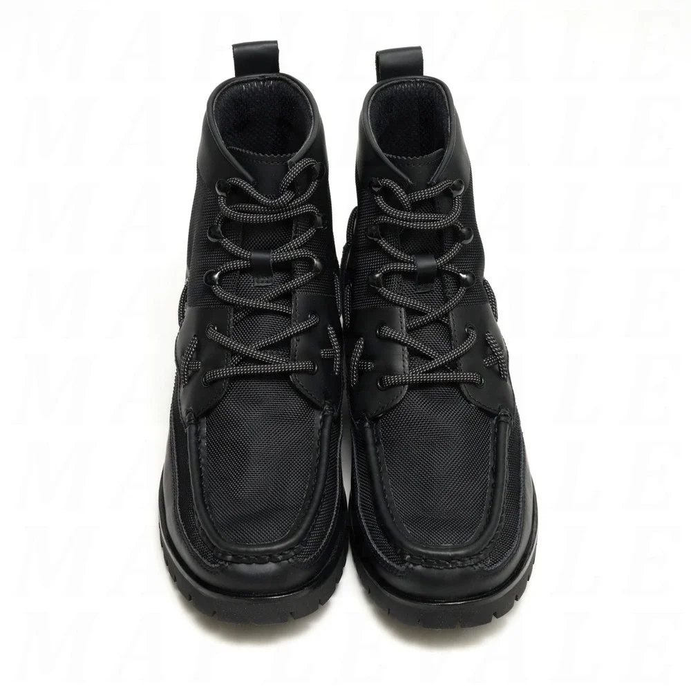 Polo Ralph Lauren Ranger Mid Ballistic Nylon Boots Men's Sz 9.5 Black Oxford NIB